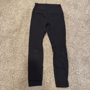 Black patterned lululemon align size 4. 25”